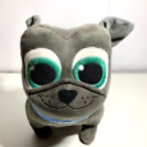 Disney Store Bingo Puppy Dog Pals Bulldog 10" Grey Plush Toy Stuffed - Used